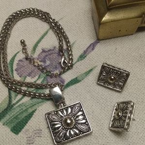 Three PC Necklace & Earrings